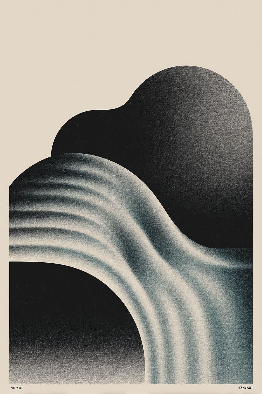 Abstract Waves — Minimalist Print. poster detail