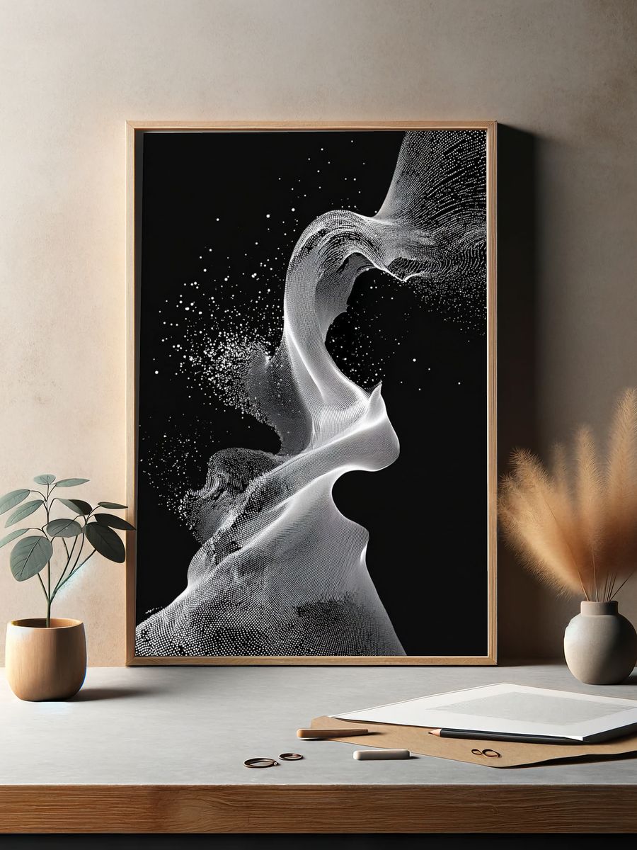 Abstract Waveform — Minimalist Print. — room view 2