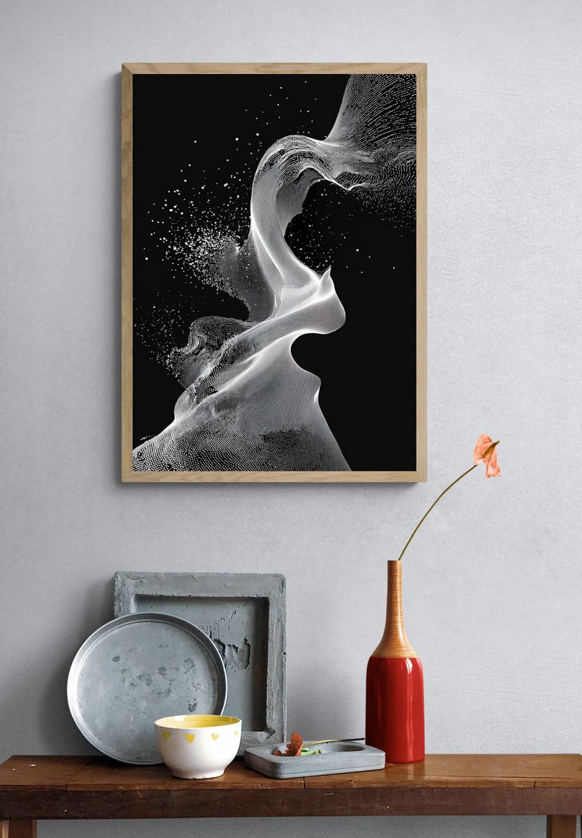 Abstract Waveform — Minimalist Print. — room view 3