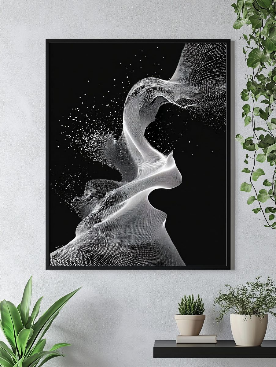 Abstract Waveform — Minimalist Print. — room view 4