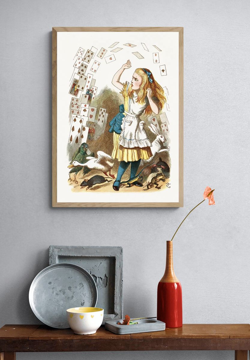 Alice in Wonderland — Vintage Print. — room view 3