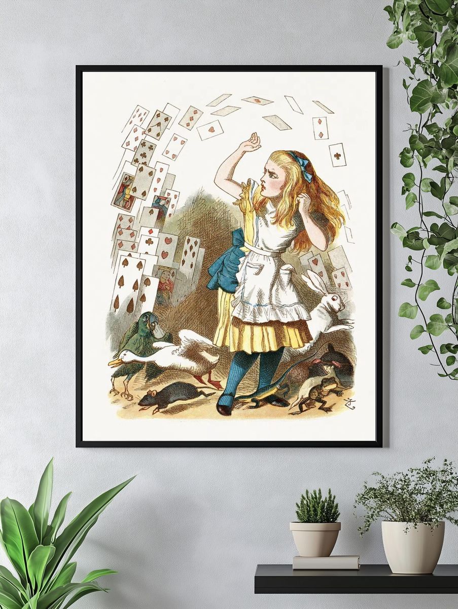 Alice in Wonderland — Vintage Print. — room view 4