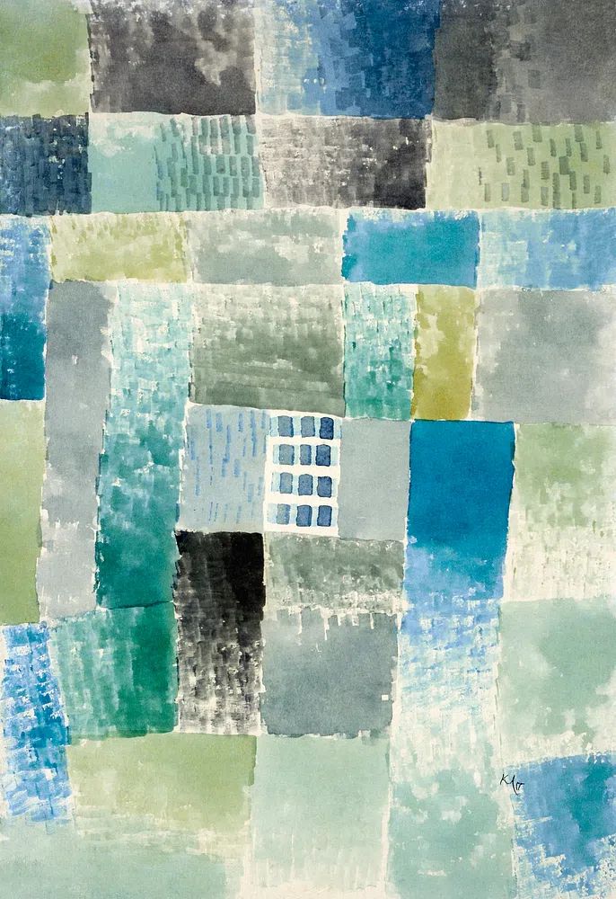 Abstract Geometric Watercolor Poster. poster detail