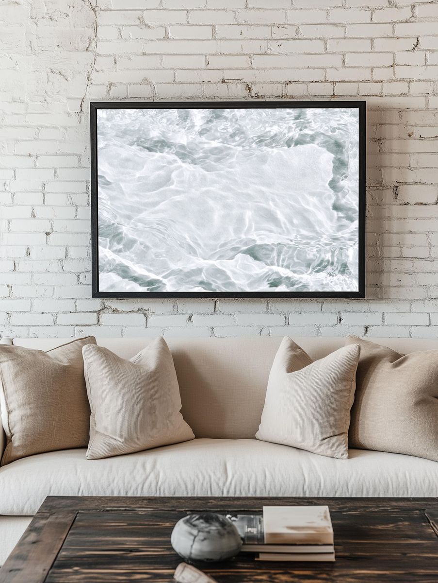 Shimmering Water Surface Abstract Print. room preview
