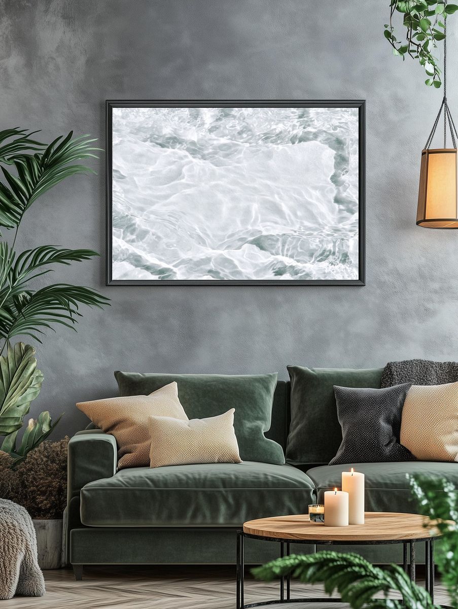 Shimmering Water Surface Abstract Print. — room view 4