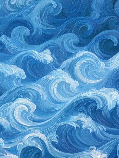 Ocean Waves Abstract Print.