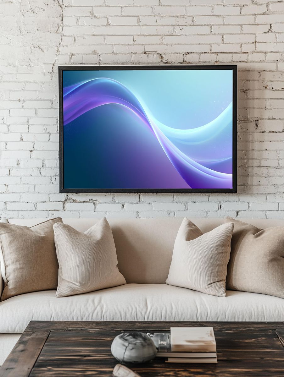 Aurora Wave Abstract Poster. room preview