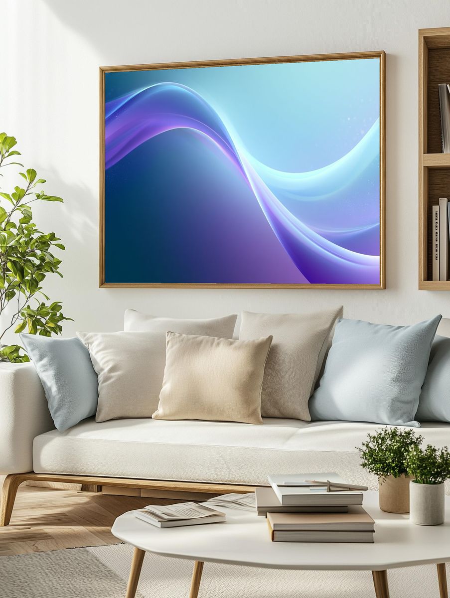 Aurora Wave Abstract Poster. — room view 2