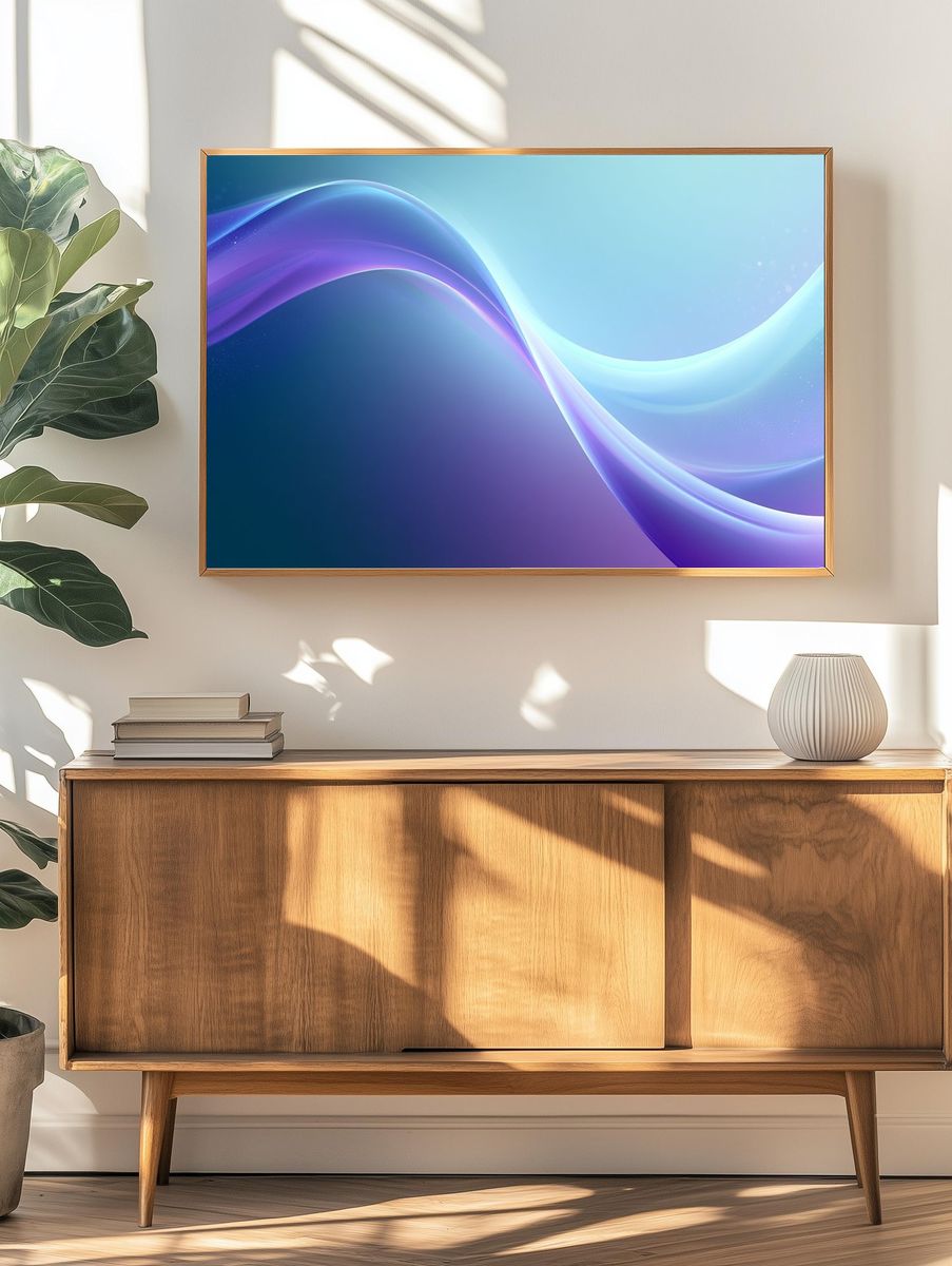 Aurora Wave Abstract Poster. — room view 3