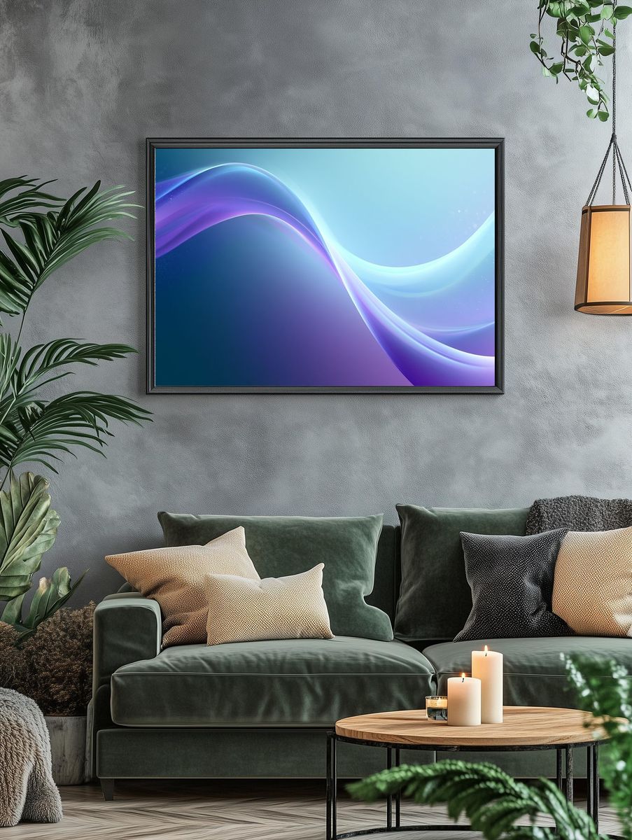 Aurora Wave Abstract Poster. — room view 4