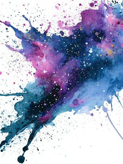 Cosmic Watercolor Splash Poster.