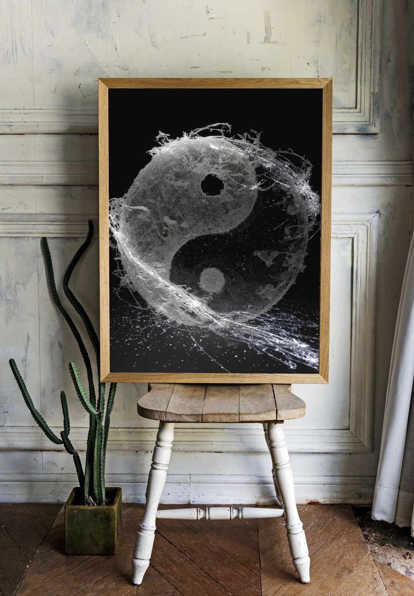 Yin Yang Cosmic Orb Poster. — room view 1