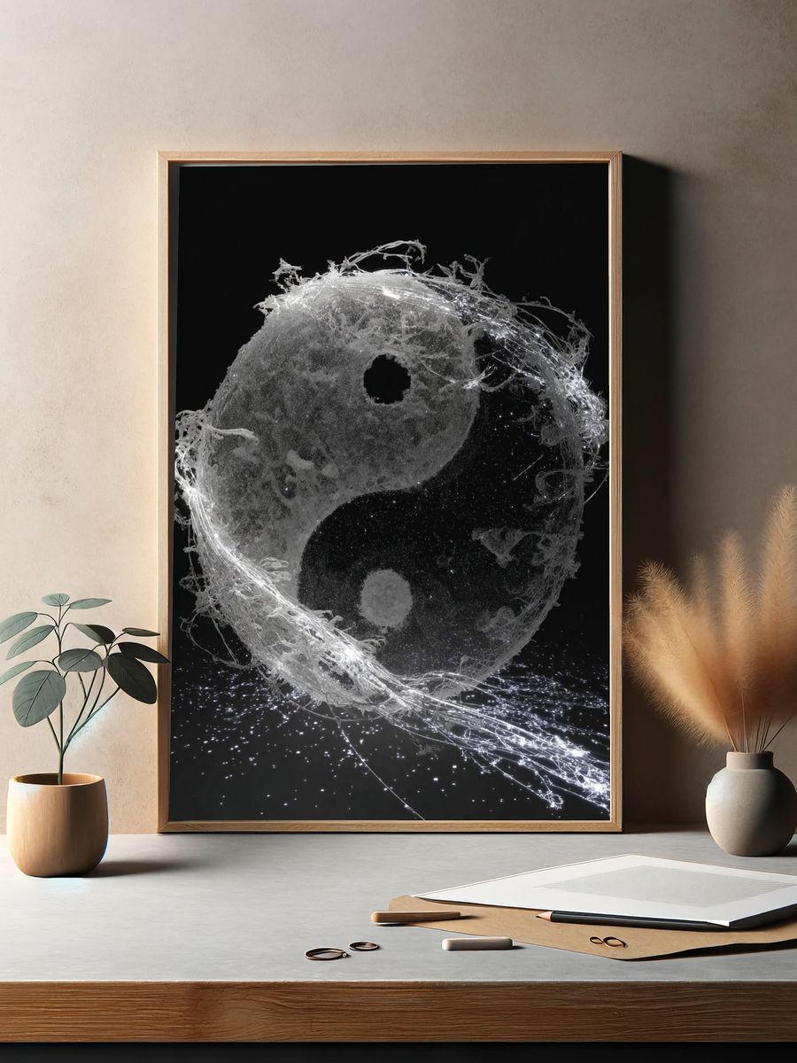 Yin Yang Cosmic Orb Poster. — room view 2