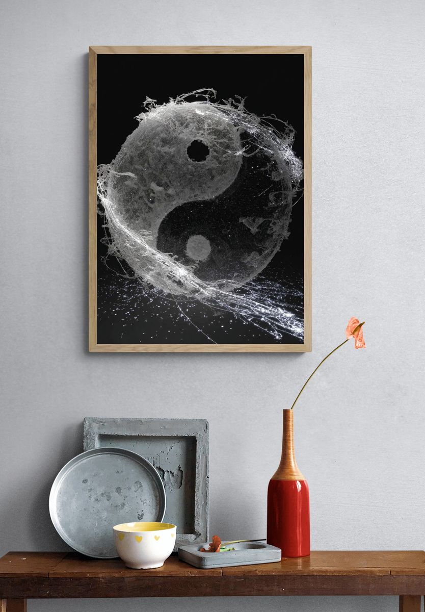 Yin Yang Cosmic Orb Poster. — room view 3