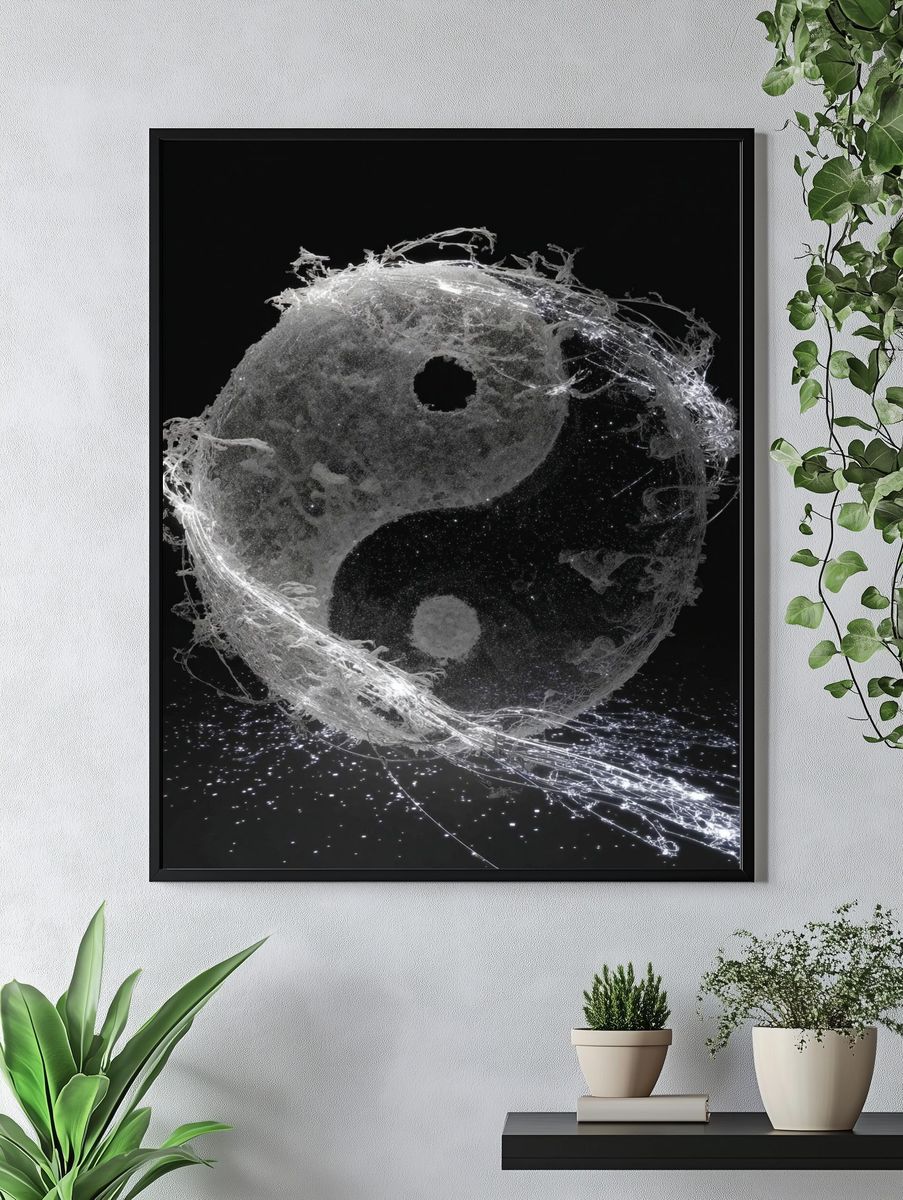 Yin Yang Cosmic Orb Poster. — room view 4