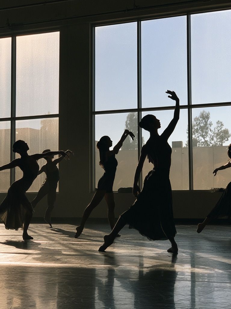 Ballet Dancers Silhouette Photography Poster. poster detail