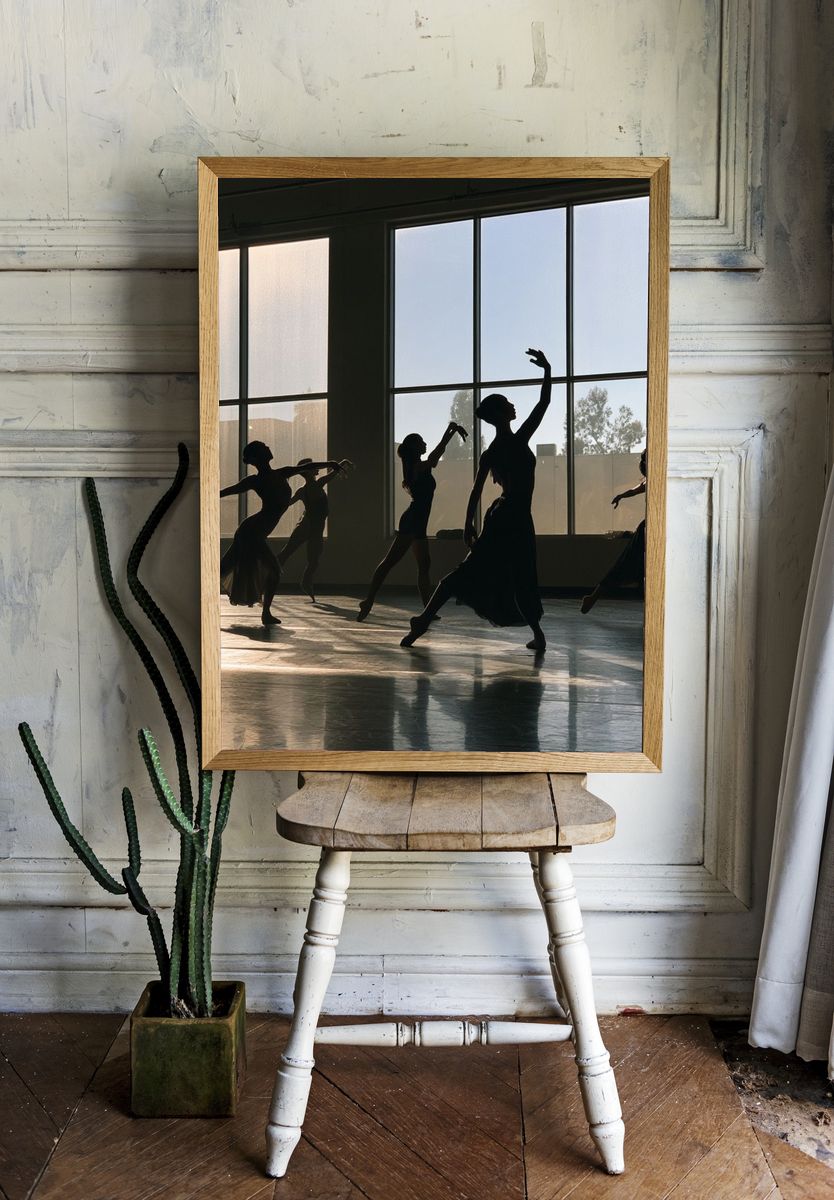 Ballet Dancers Silhouette Photography Poster. room preview