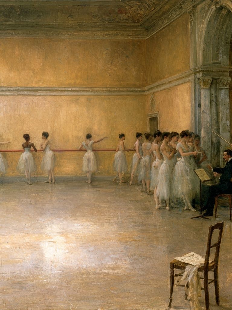 Ballet Rehearsal Fine-Art Poster. poster detail