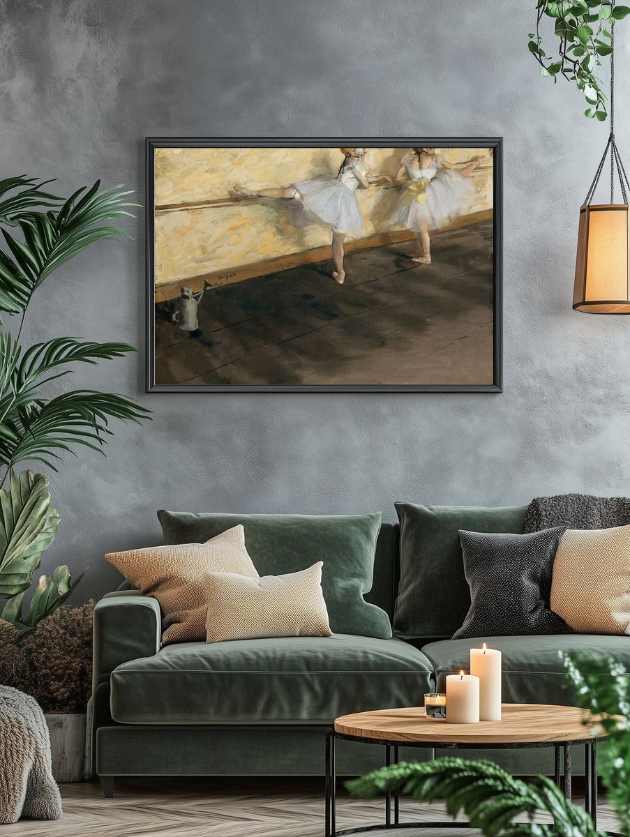 Dancers Practicing Barre (1877) painting. — room view 4