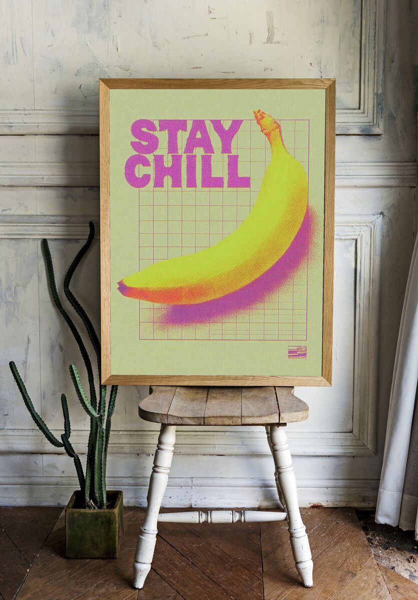 Stay Chill Banana Print. — room view 1