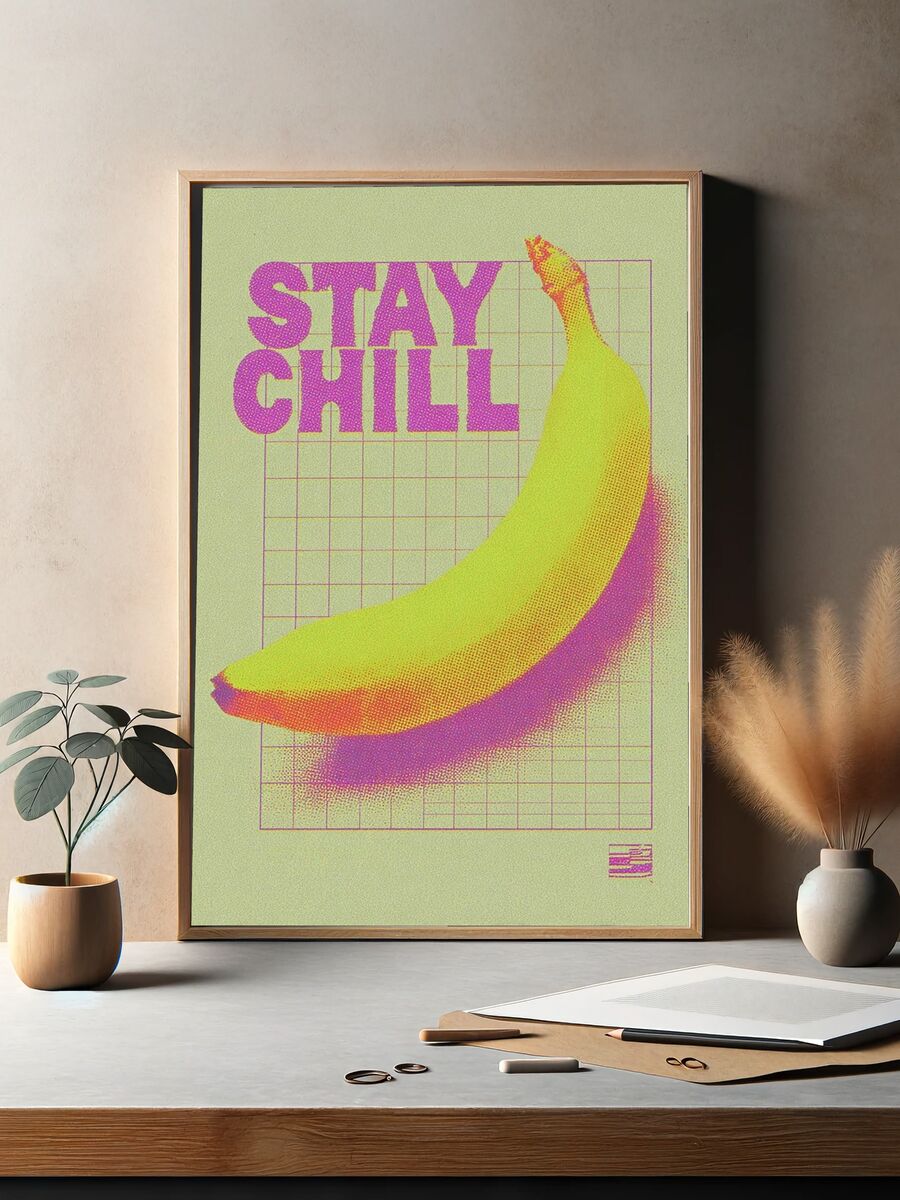 Stay Chill Banana Print. — room view 2