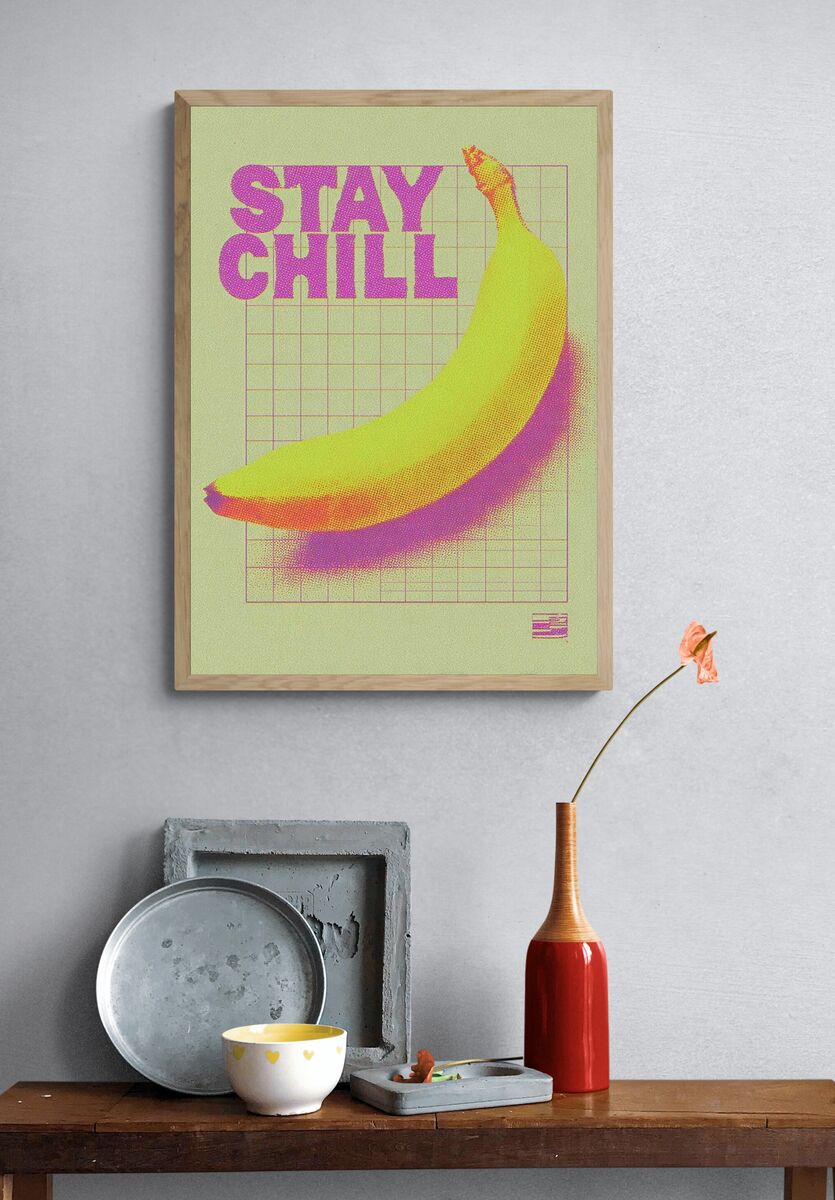 Stay Chill Banana Print. — room view 3