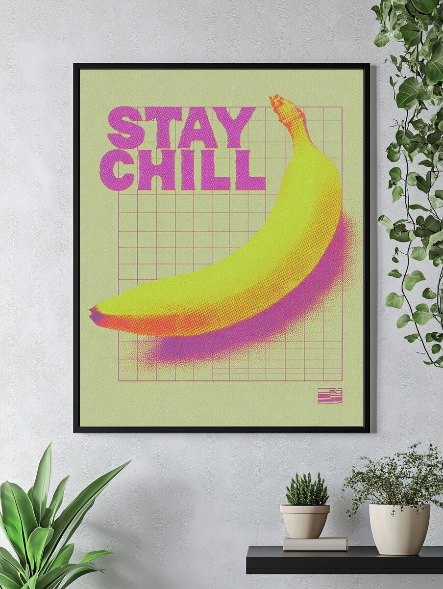Stay Chill Banana Print. — room view 4