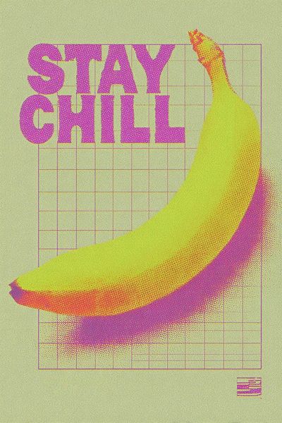 Stay Chill Banana Print