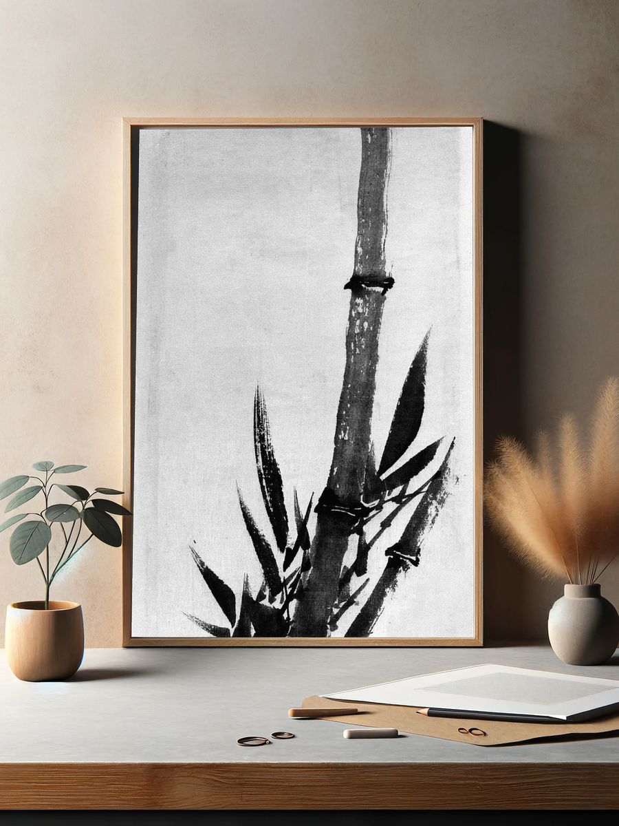 Bamboo in Ink — Asian Art Print. — room view 2