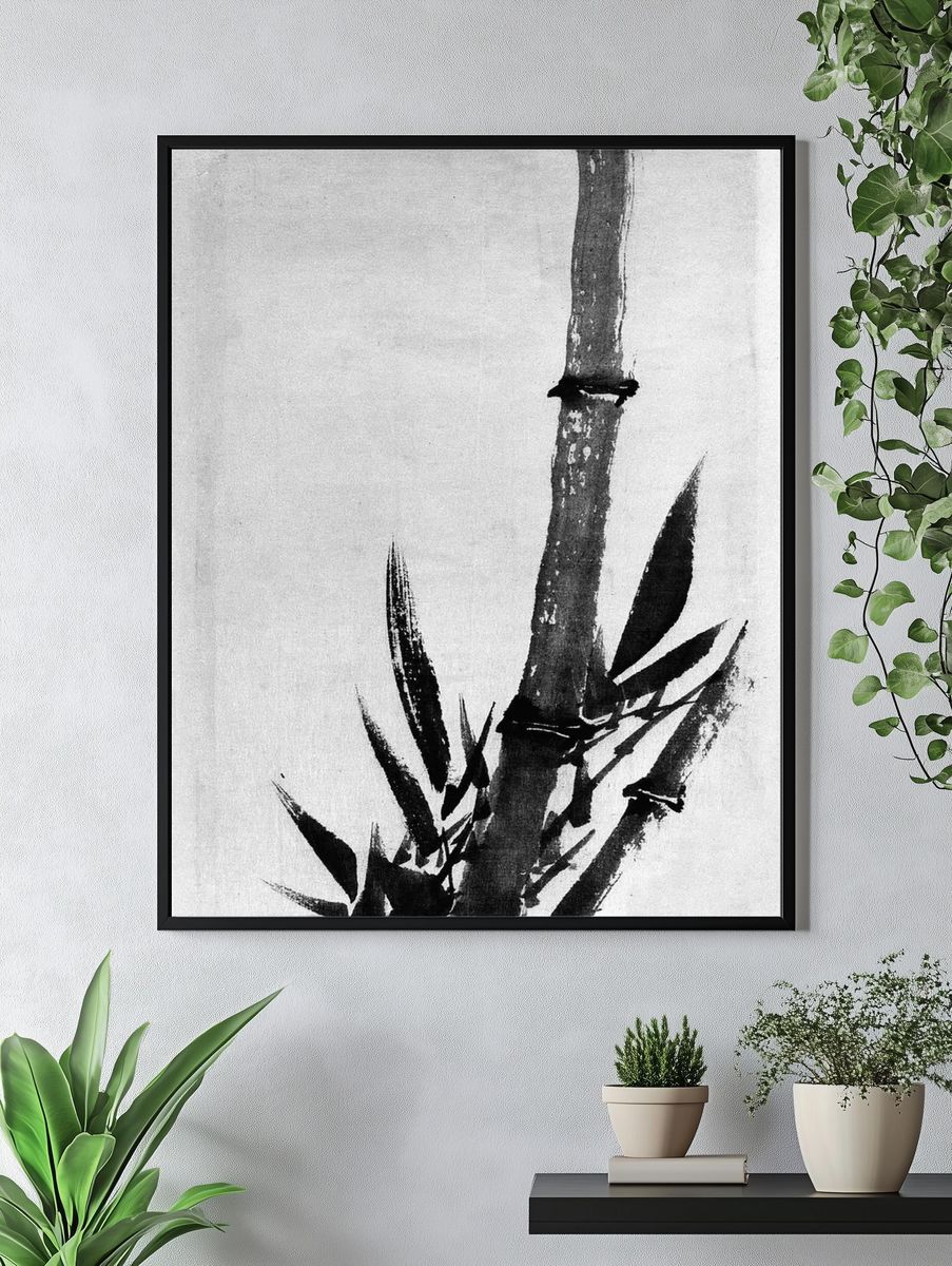 Bamboo in Ink — Asian Art Print. — room view 4