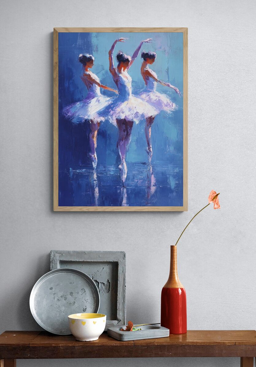 Ballet Dancers — Fine Art Print. — room view 3