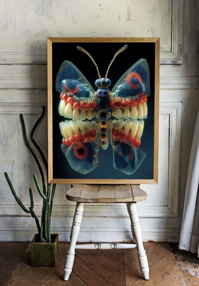 Butterfly Anatomy — Fine Art Print. — room view 1