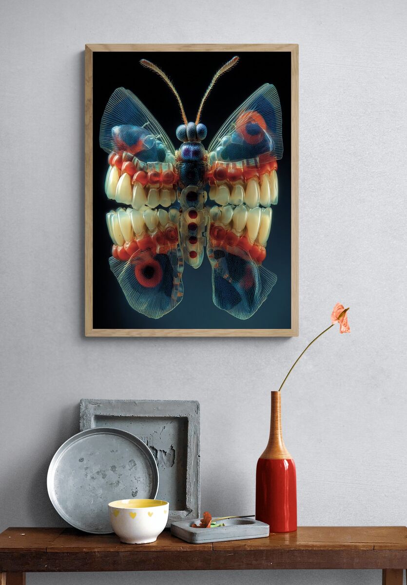 Butterfly Anatomy — Fine Art Print. — room view 3
