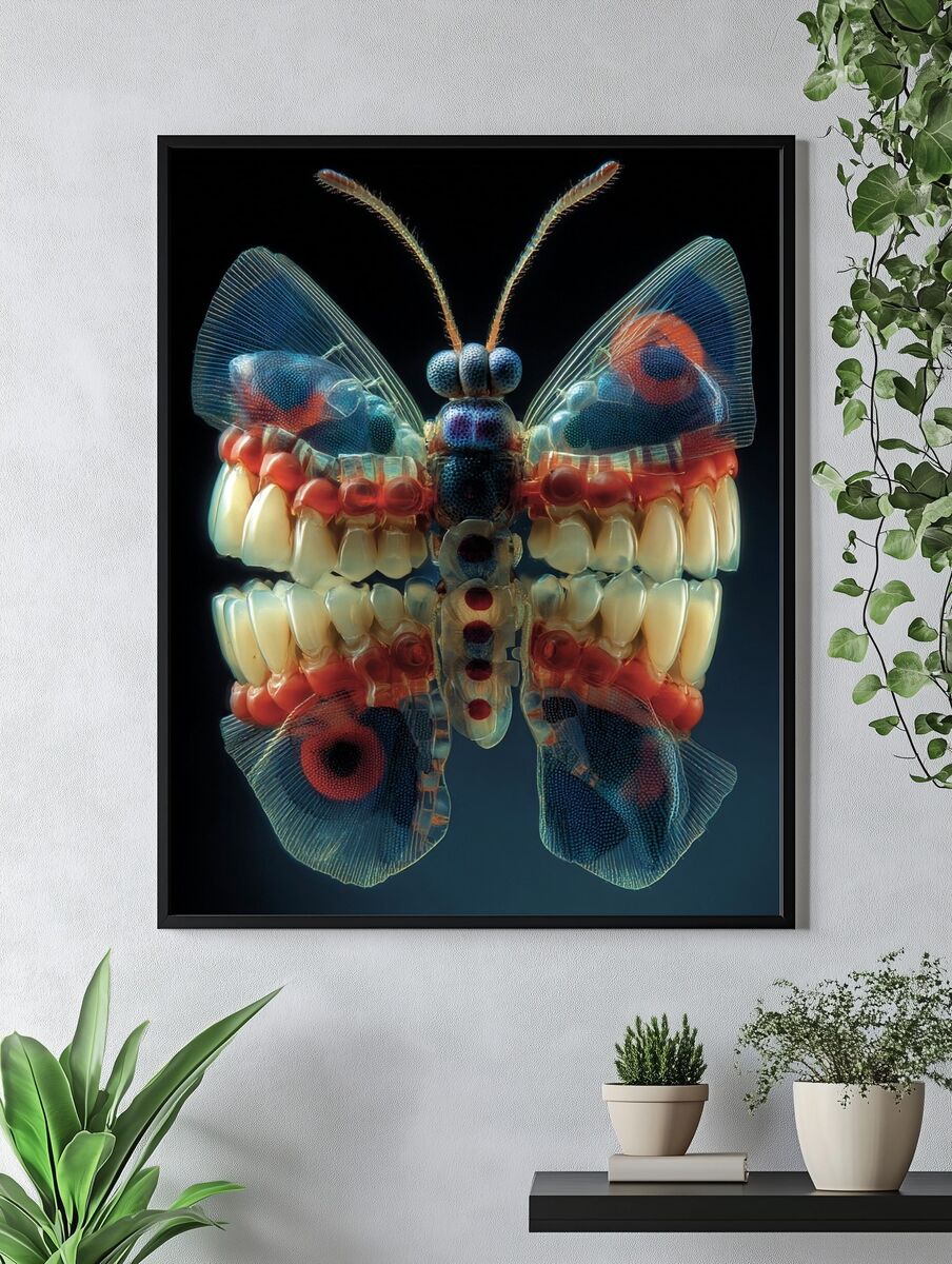 Butterfly Anatomy — Fine Art Print. — room view 4