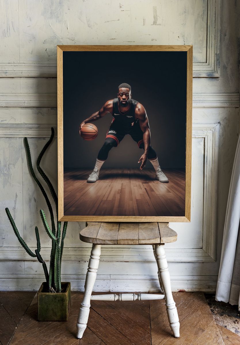 Basketball Player Action Poster room preview