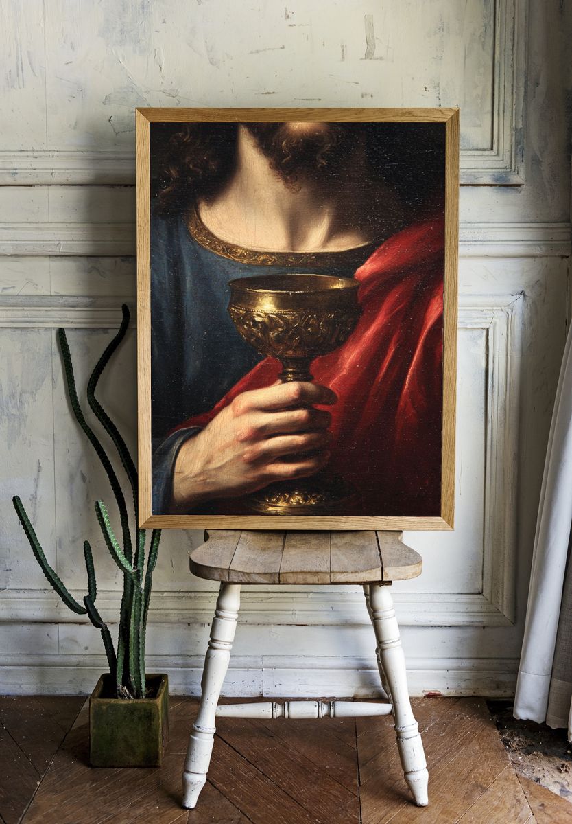 Baroque Chalice Portrait Print. room preview