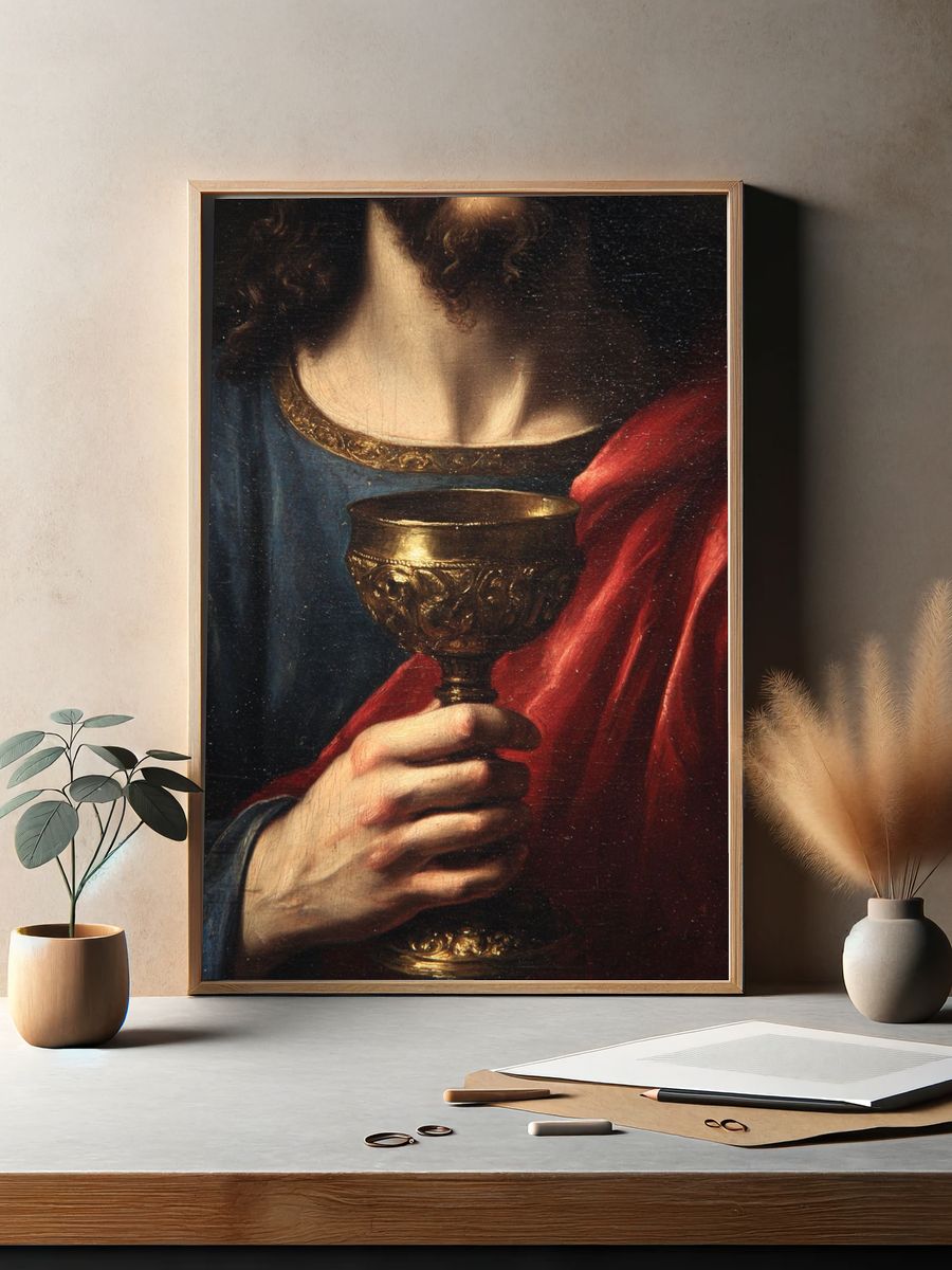 Baroque Chalice Portrait Print. — room view 2