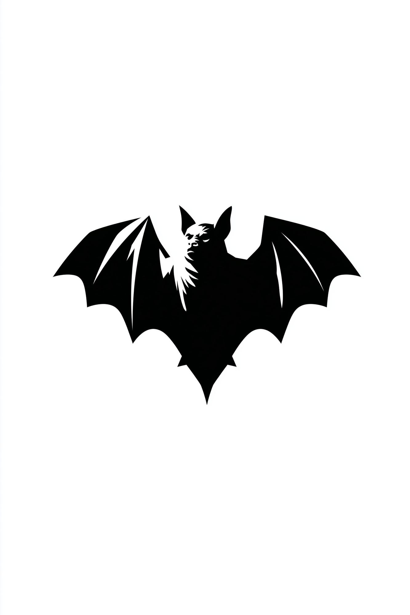 Bat Silhouette Minimalist Poster. poster detail