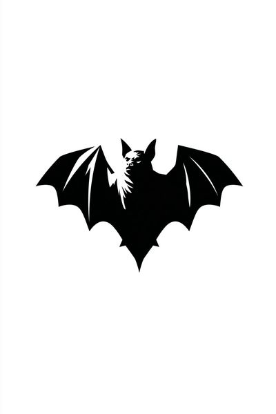 Bat Silhouette Minimalist Poster.