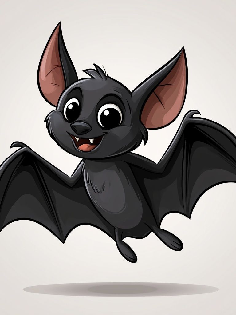 Cute Bat Cartoon Poster. poster detail