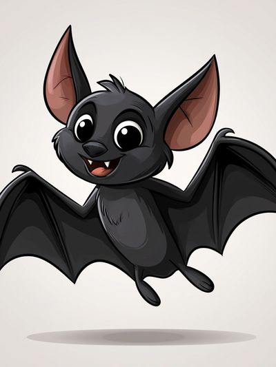 Cute Bat Cartoon Poster. poster