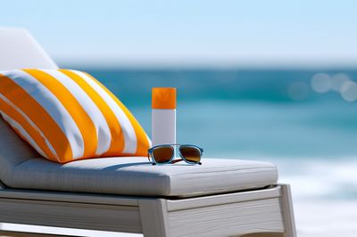 Beach Lounge Chair Photography Poster. poster