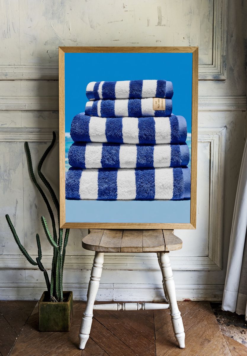 Striped Beach Towels — Summer Print. — room view 1