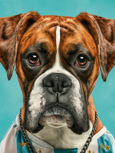 Boxer Dog Portrait Poster.