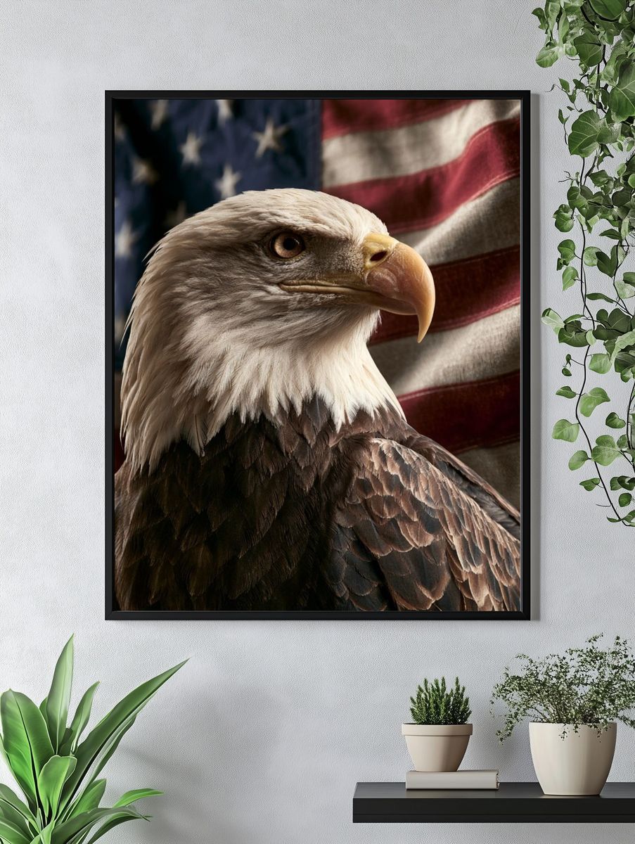 Bald Eagle Portrait Photography Poster. — room view 4