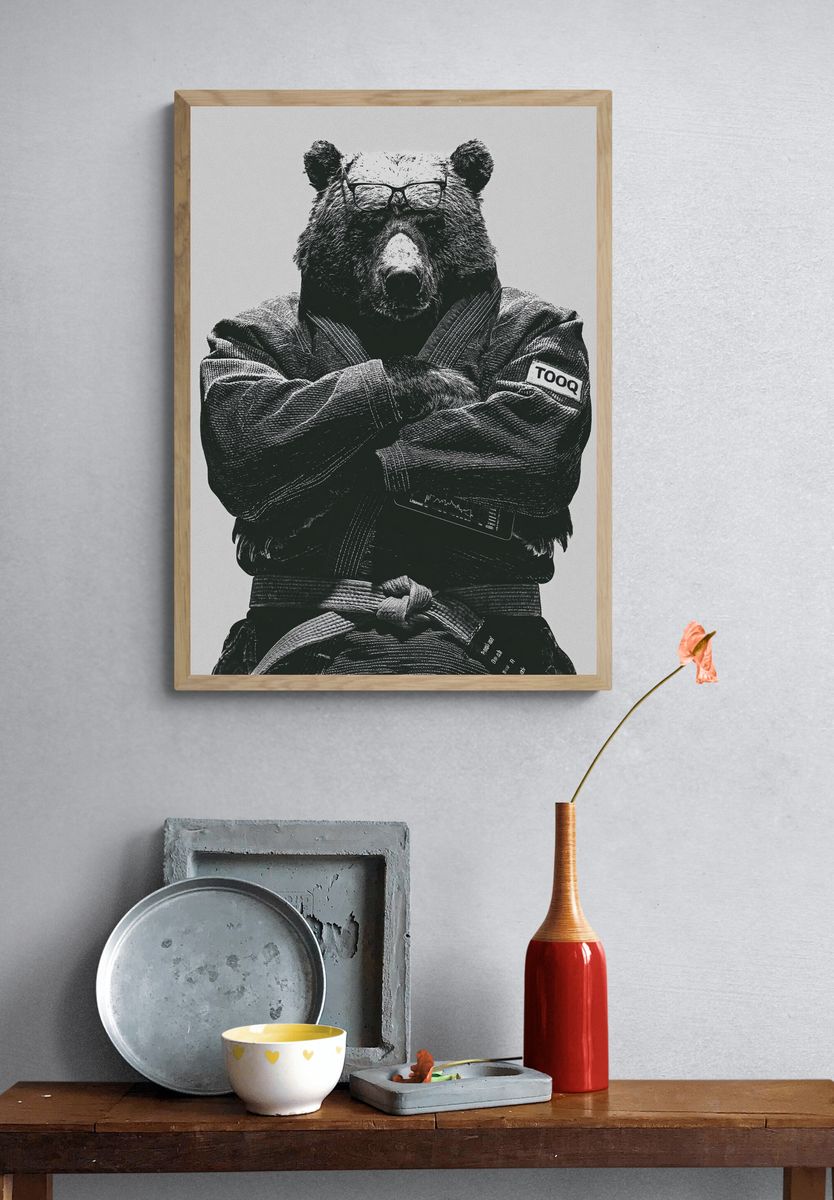 Cool Bear Portrait Print. — room view 3