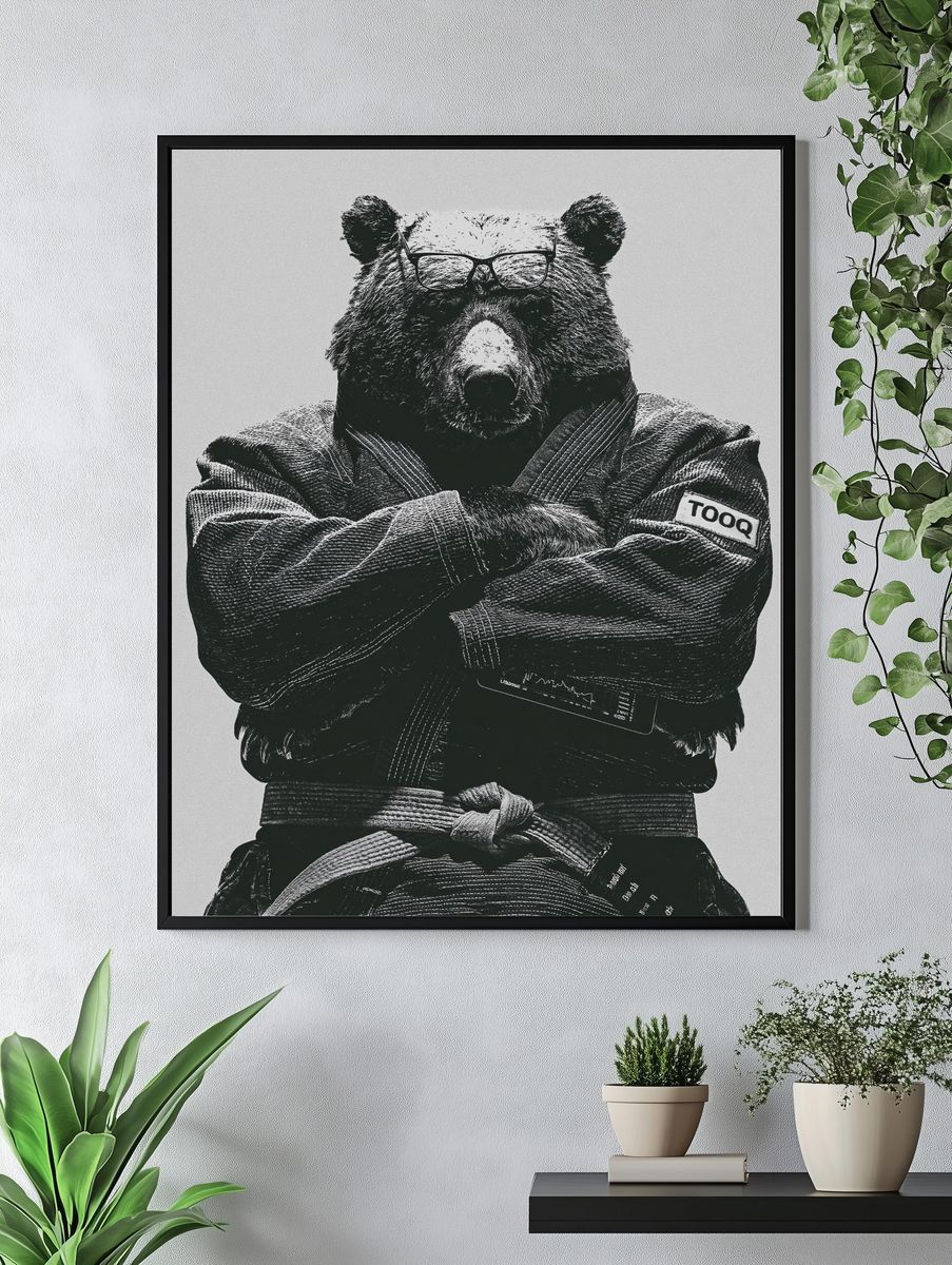 Cool Bear Portrait Print. — room view 4