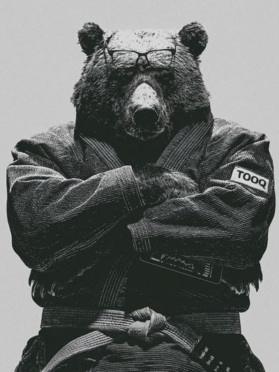 Cool Bear Portrait Print.