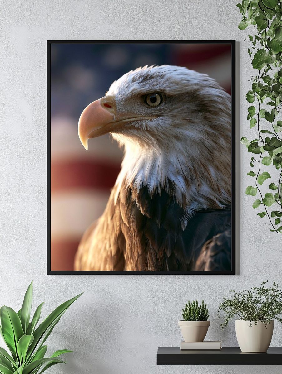 Bald Eagle Portrait Photography Poster. — room view 4