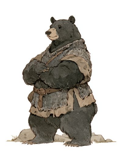 Standing Bear Watercolor Print.